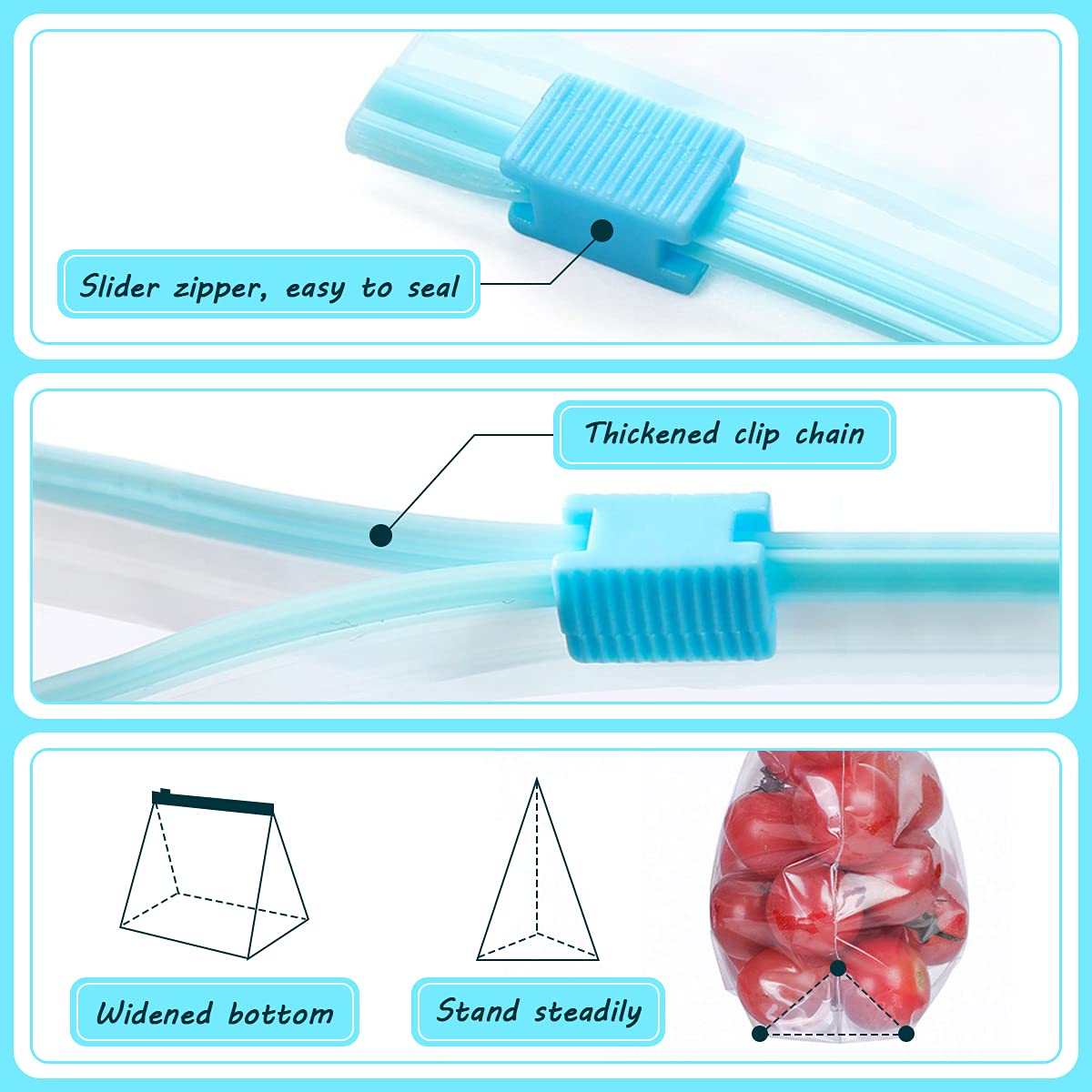 HASTHIP Storage Bag,Ziplock Bags Large Size,Reusable Sandwich Bags,30 Pcs of Food Storage Bags,Snack Bags, Freezer Bags,Bags for Lunch, Travel and Kitchen Organization. (A) HASTHIP Storage Bag,Ziplock Bags Large Size,Reusable Sandwich Bags,30 Pcs of Food Storage Bags,Snack Bags, Freezer Bags,Bags for Lunch, Travel and Kitchen Organization. (A)